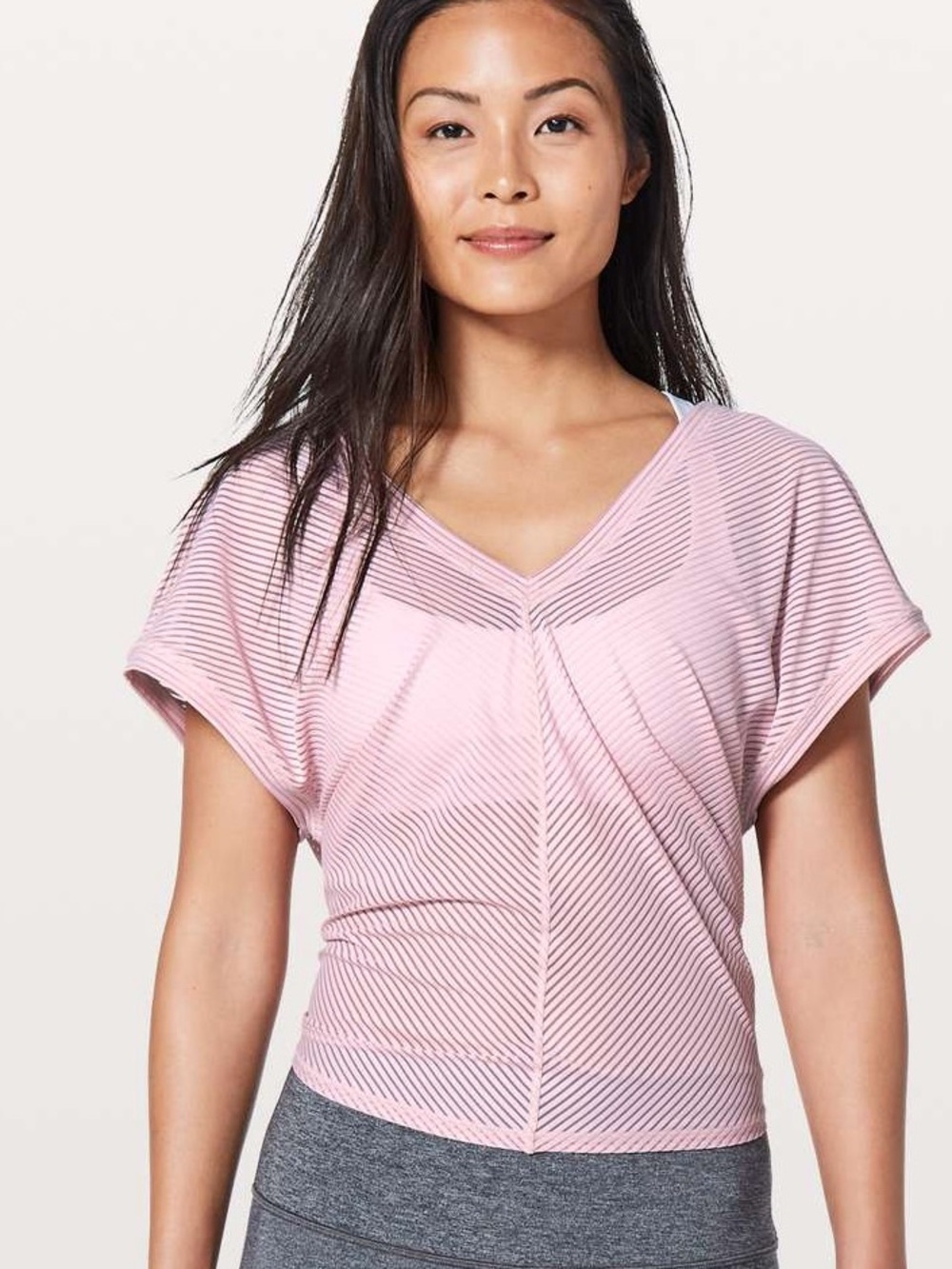 Lululemon Sz S Ahead By Miles Short Sleeve Top In Petals Color